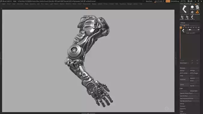 robot hand a01 3d print model 3D print model
