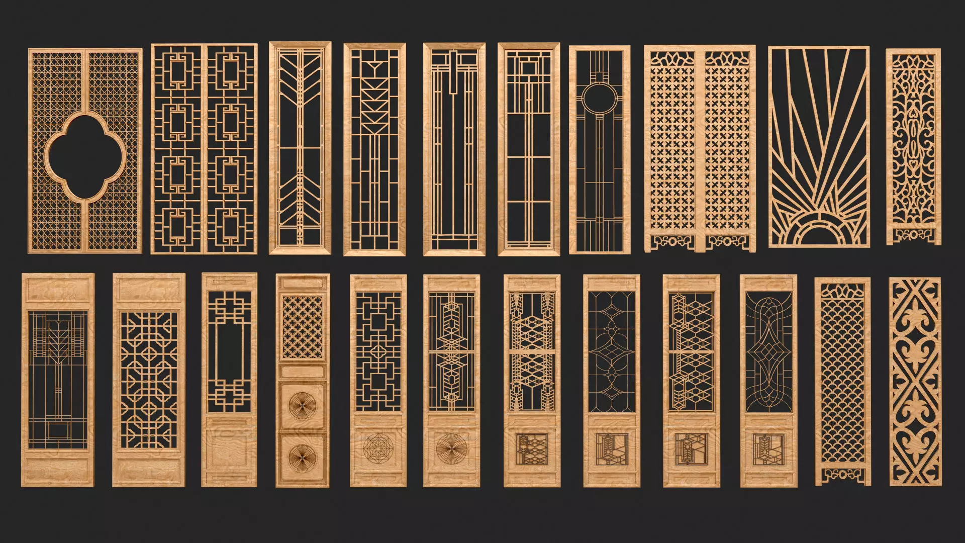 Decorative Door Element 3D model_0