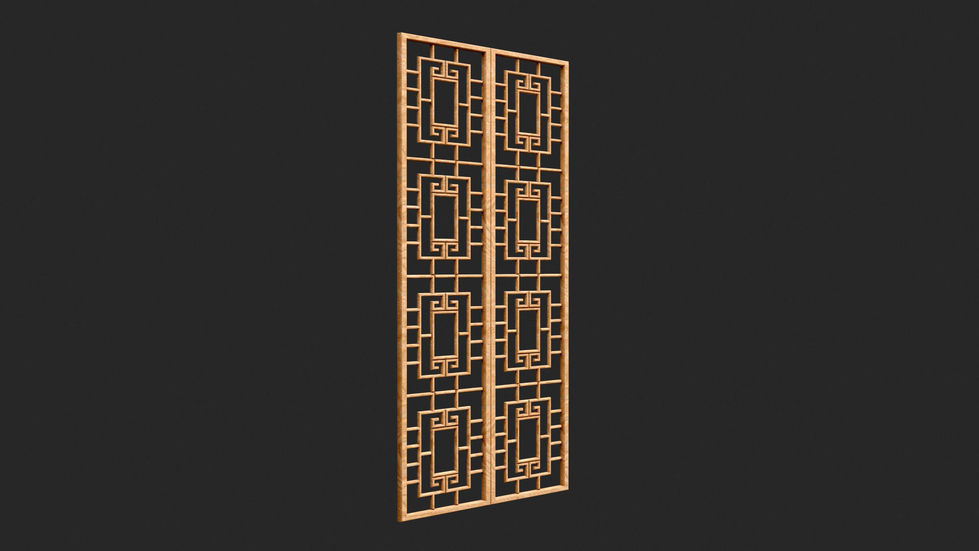 Decorative Door Element 3D model_2