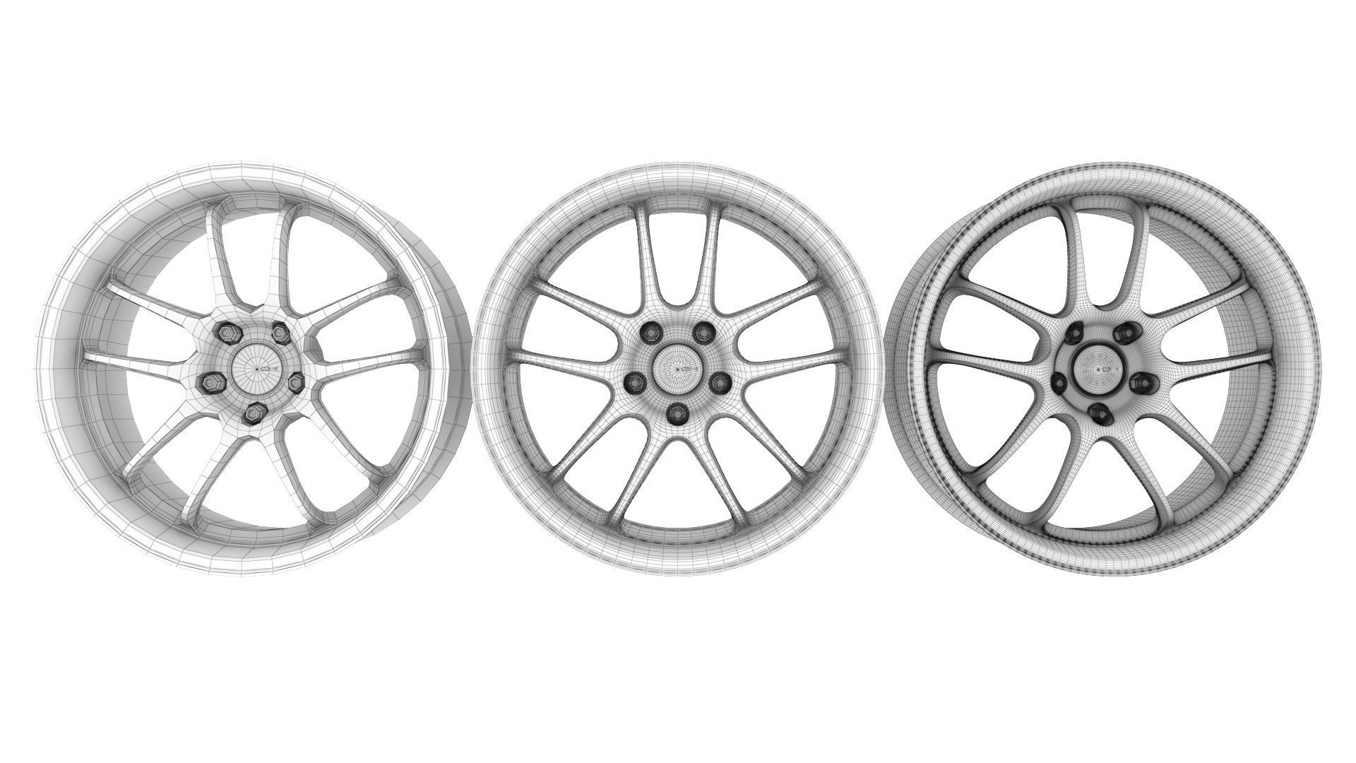 Enkei PF01 EVO Wheel Rim 3D model_17