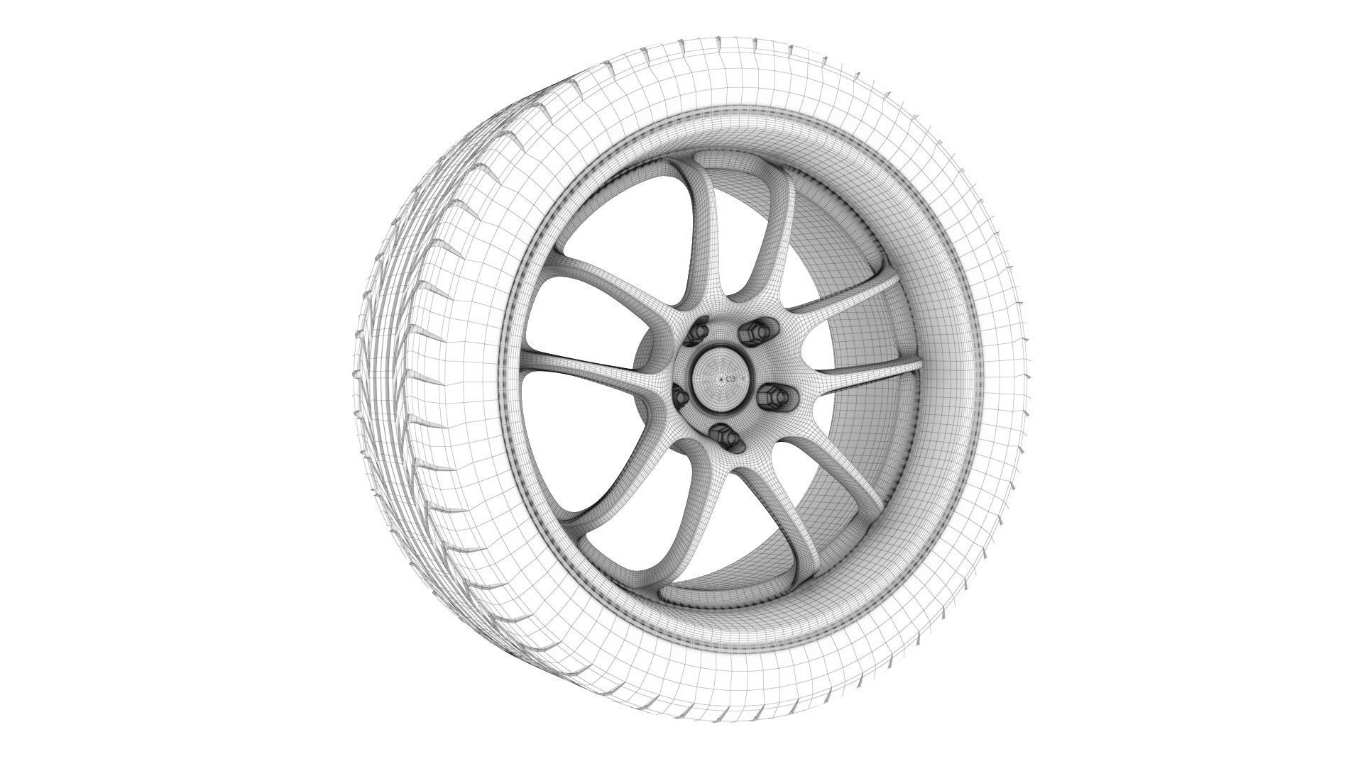 Enkei PF01 EVO Wheel Rim 3D model_24