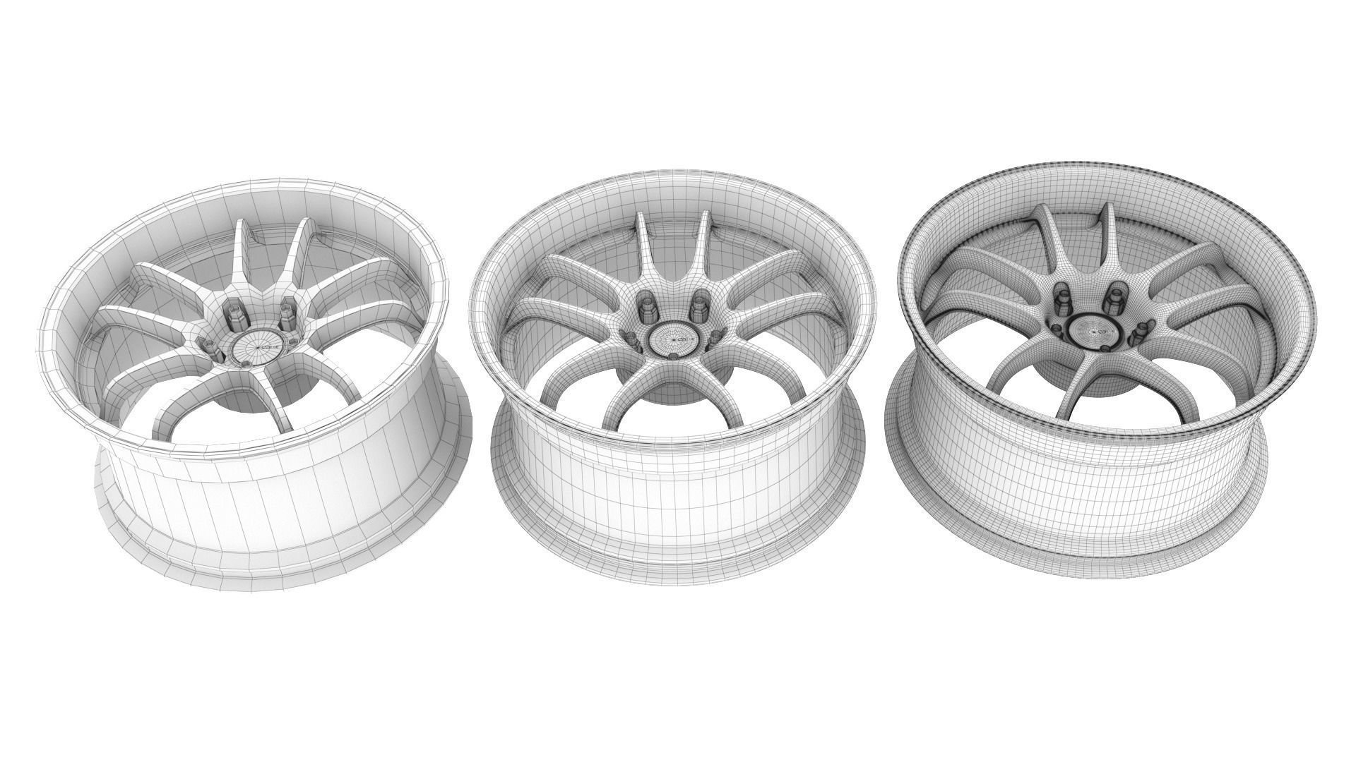 Enkei PF01 EVO Wheel Rim 3D model_21
