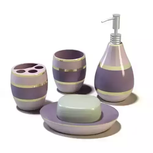 Purple Layered Bathroom Set