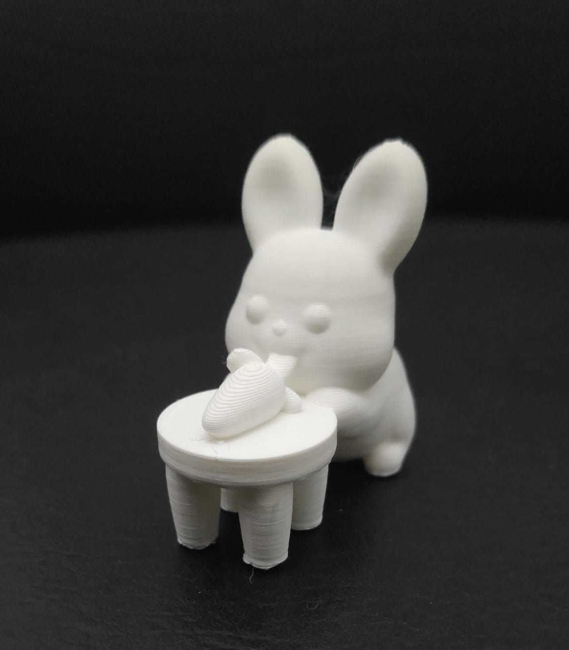 Bunny Picking Up Carrot 3D print model_4