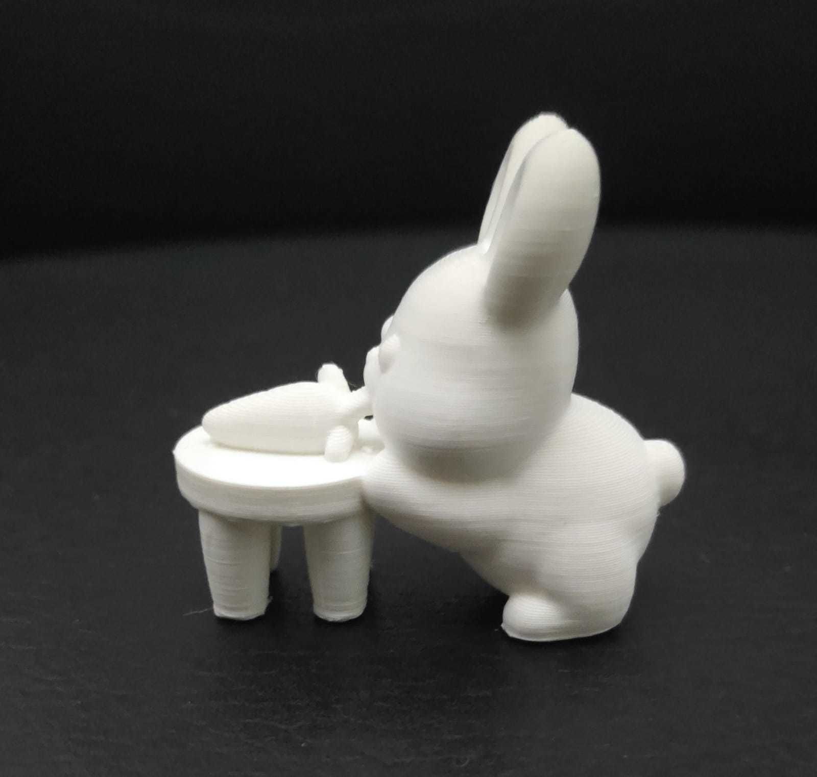 Bunny Picking Up Carrot 3D print model_6
