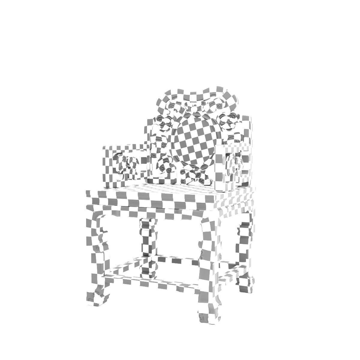 Chinese chair 3D model_2