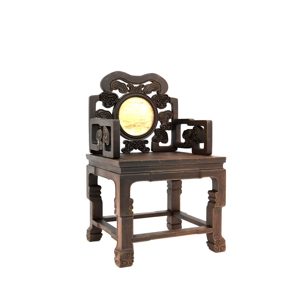 Chinese chair 3D model_1