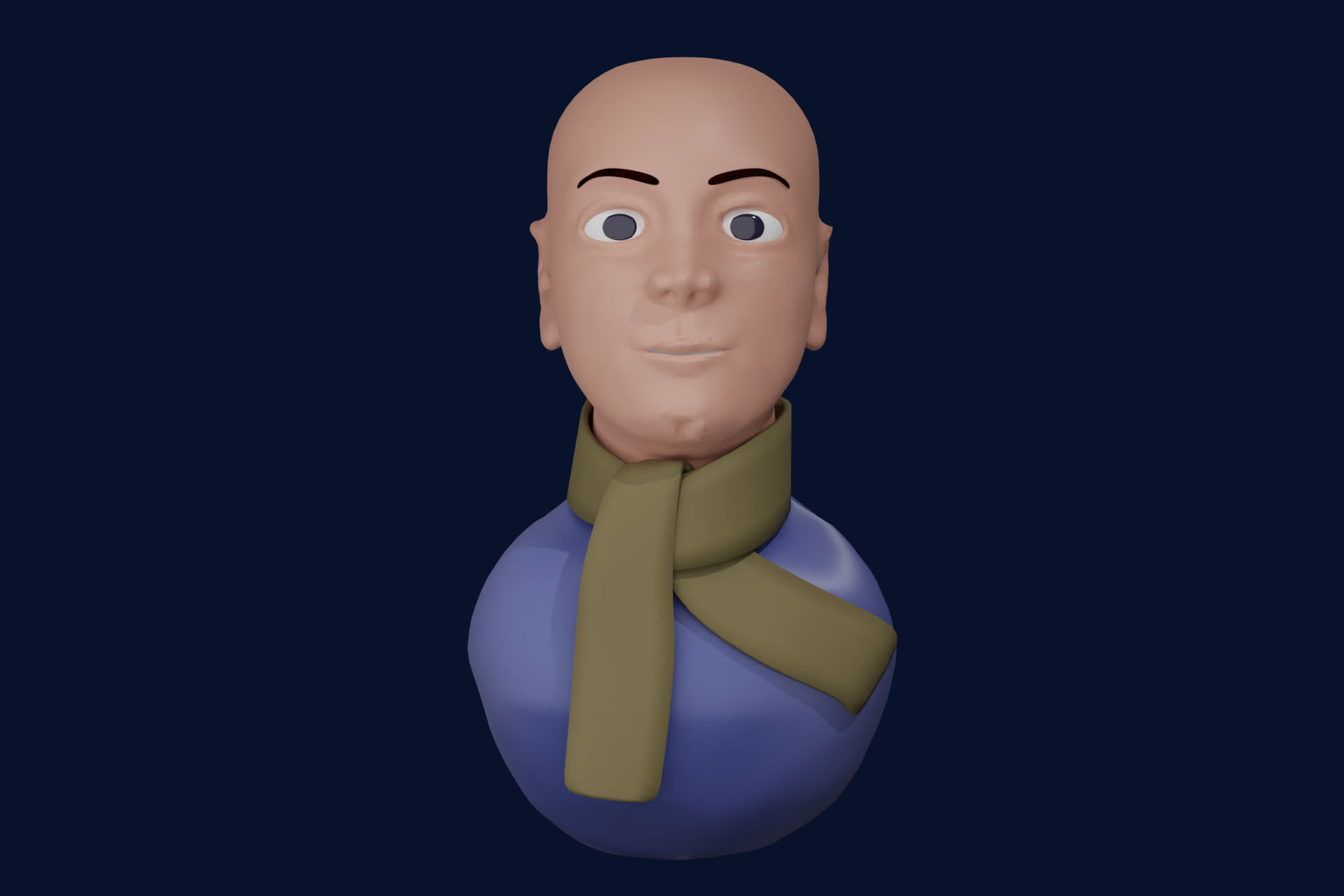 Male Human Face Sculpt 3D model | CGTrader