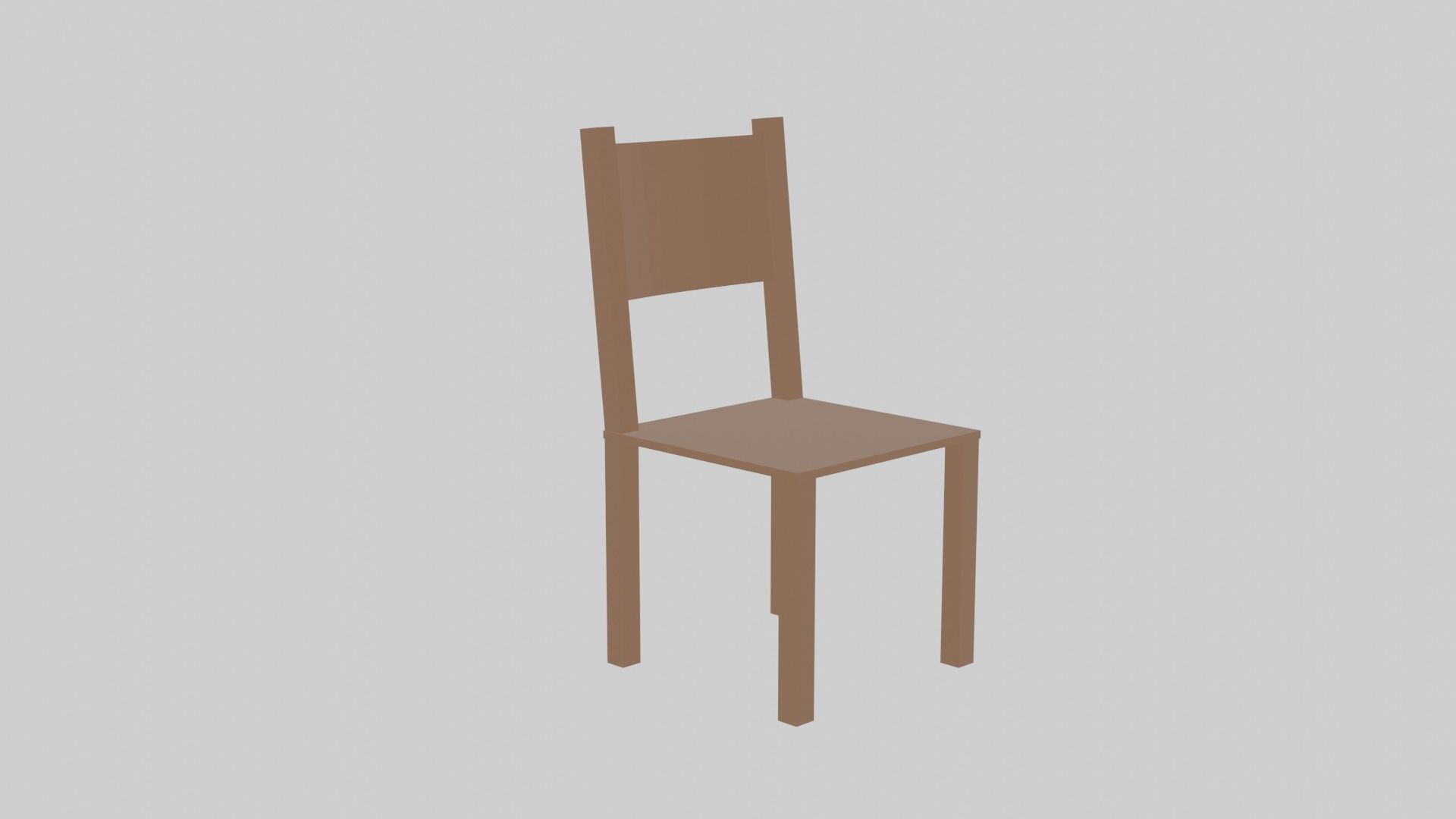 Chair and Tables set Low-poly 3D model_6