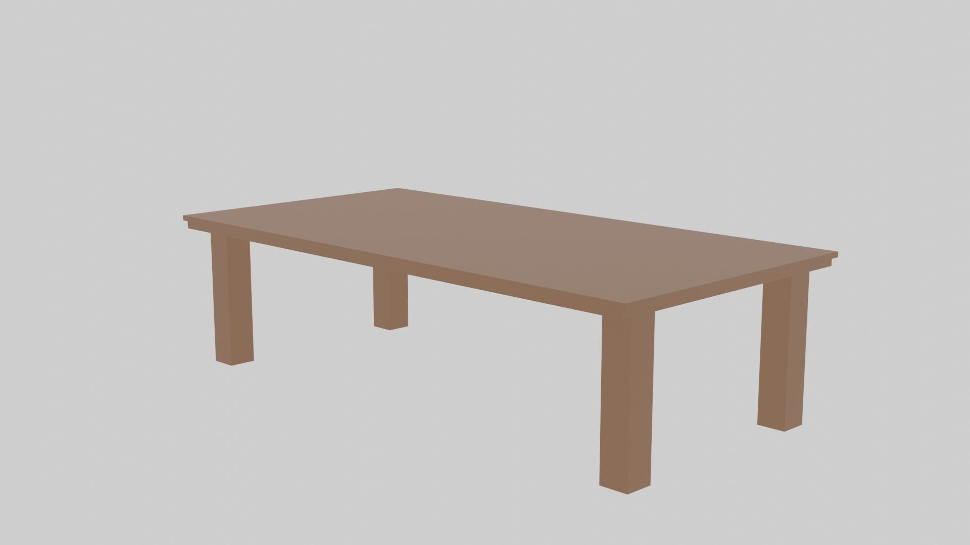 Chair and Tables set Low-poly 3D model_1