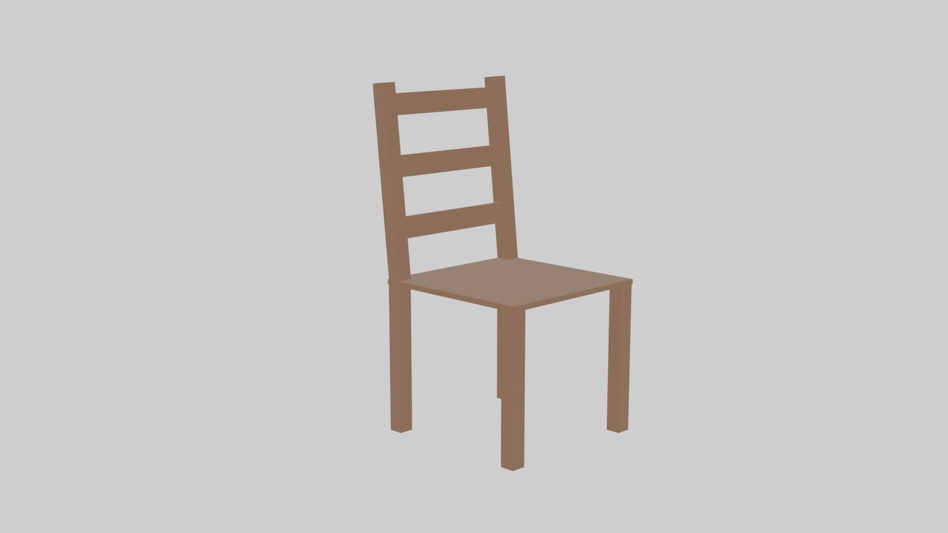 Chair and Tables set Low-poly 3D model_7