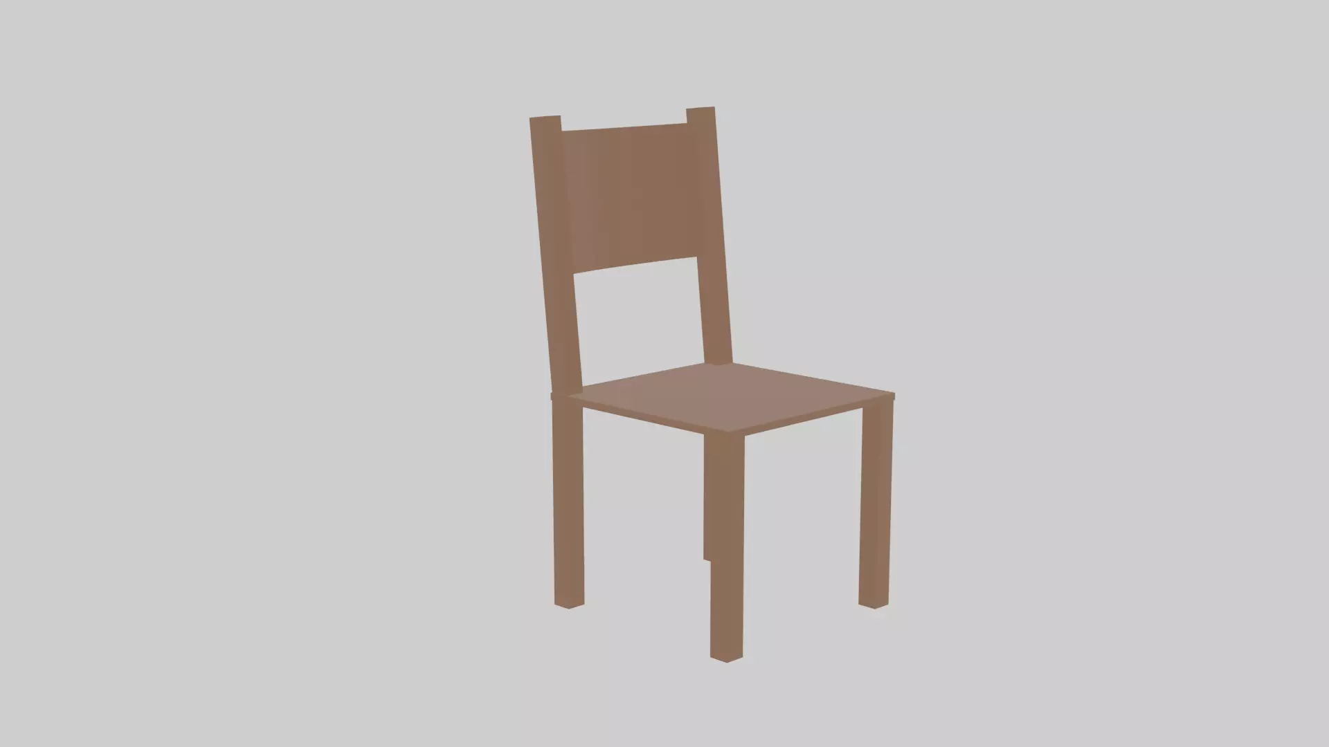 Chair and Tables set Low-poly 3D model_0