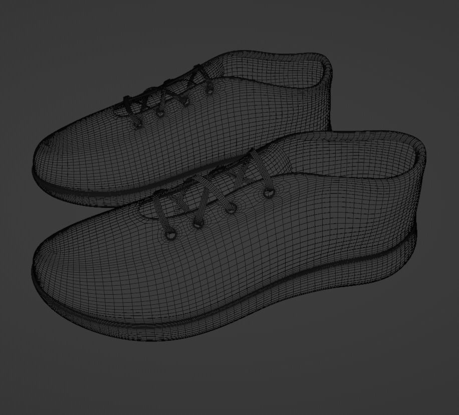 Brown leather shoes 3D model_9