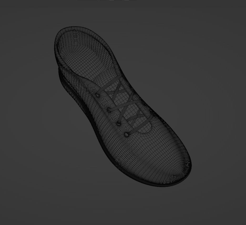 Brown leather shoes 3D model_6