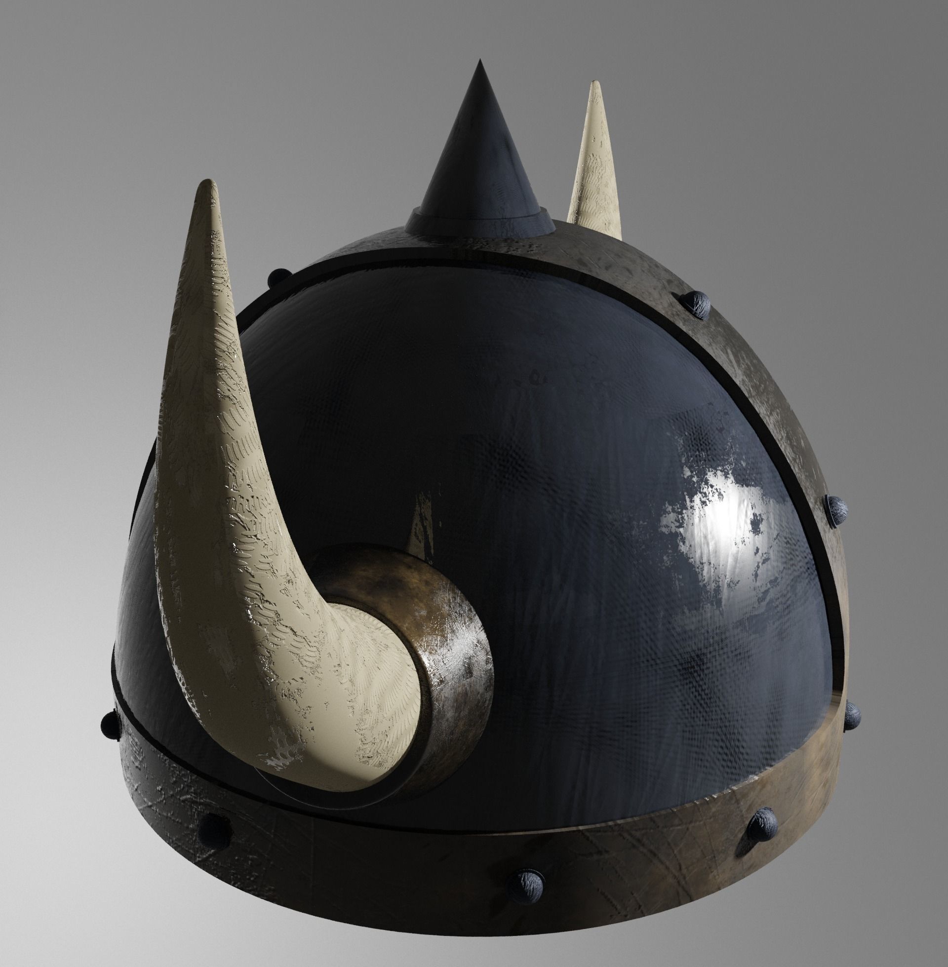 Warrior Helmet Low Poly Helmet Low-poly 3D model_14