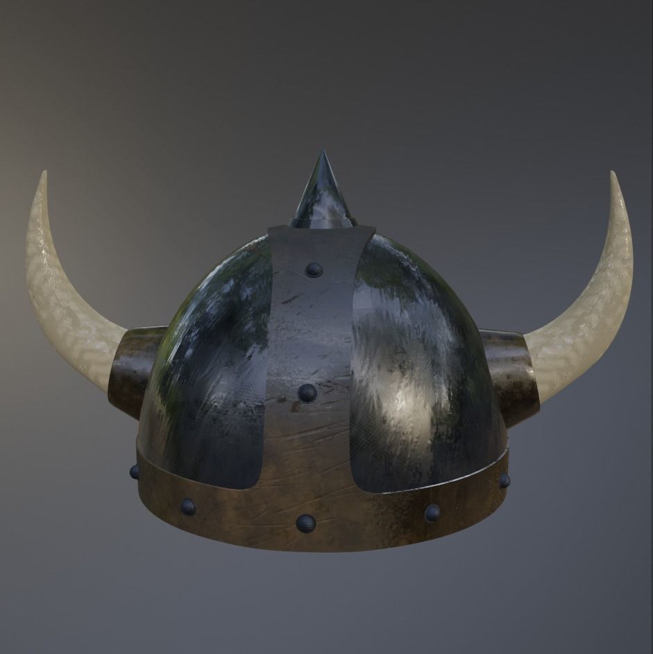 Warrior Helmet Low Poly Helmet Low-poly 3D model_21