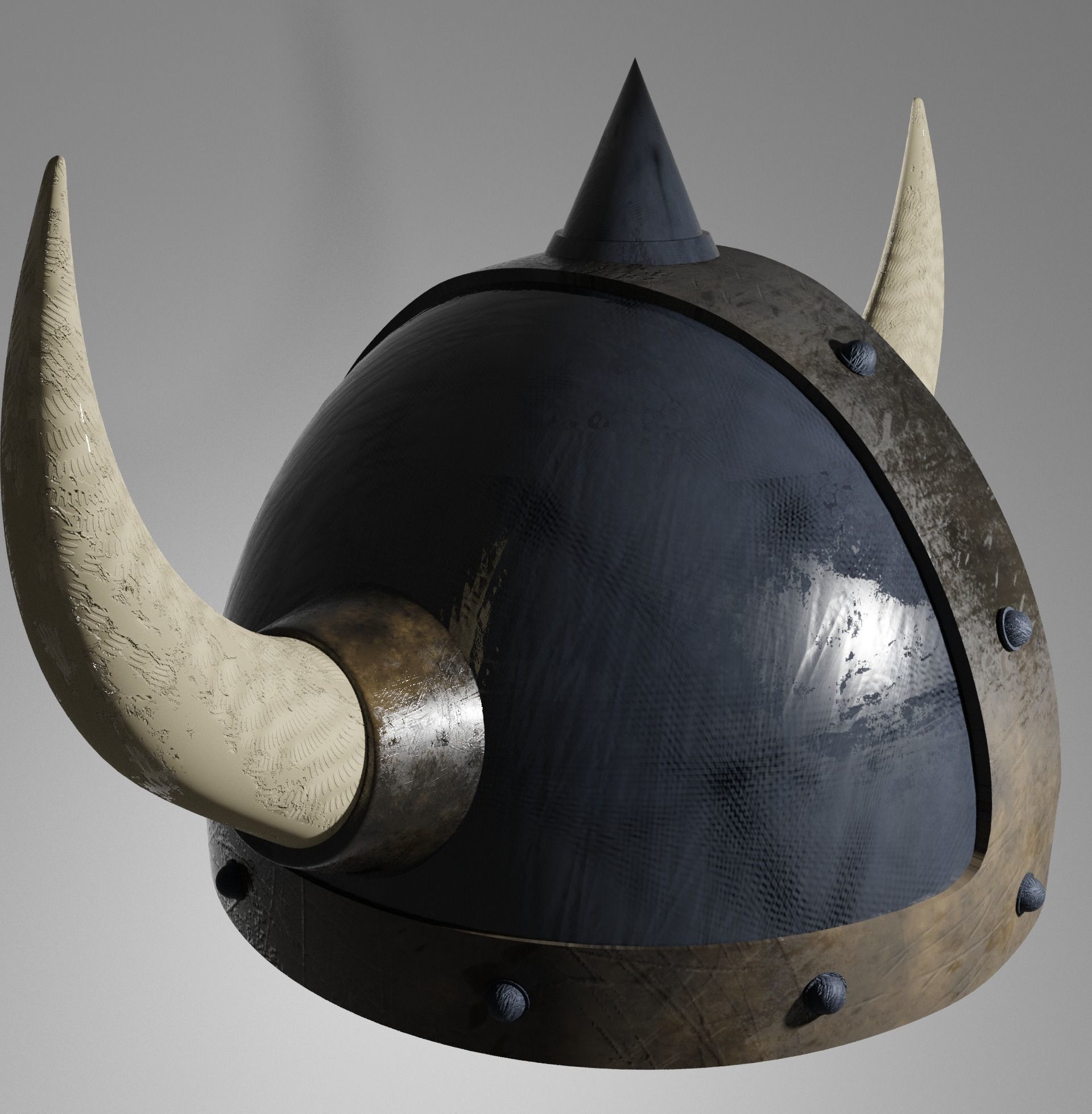 Warrior Helmet Low Poly Helmet Low-poly 3D model_15