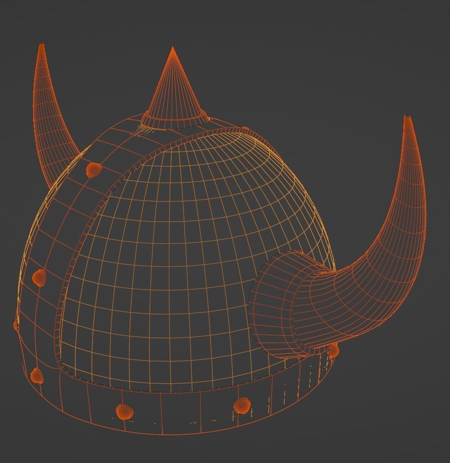 Warrior Helmet Low Poly Helmet Low-poly 3D model_24