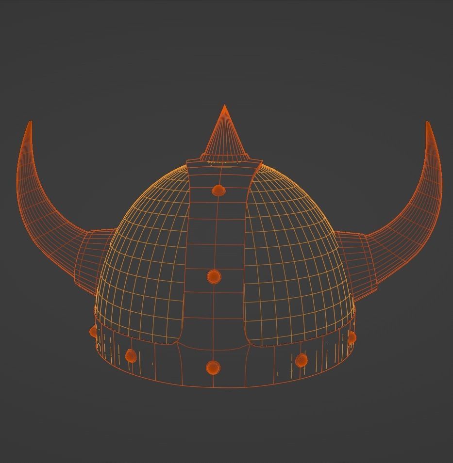 Warrior Helmet Low Poly Helmet Low-poly 3D model_23