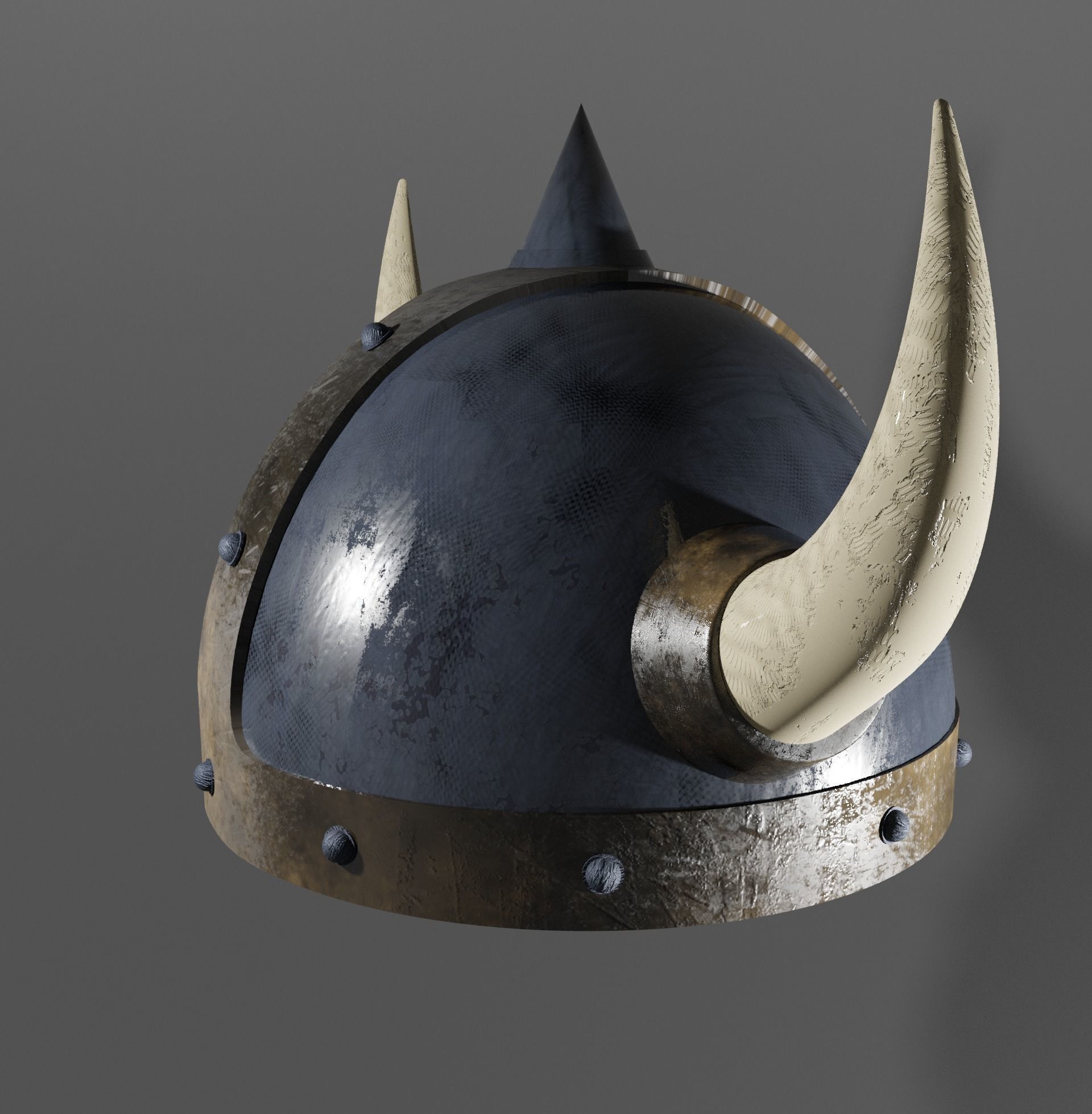 Warrior Helmet Low Poly Helmet Low-poly 3D model_5
