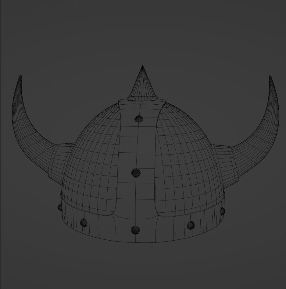 Warrior Helmet Low Poly Helmet Low-poly 3D model_22