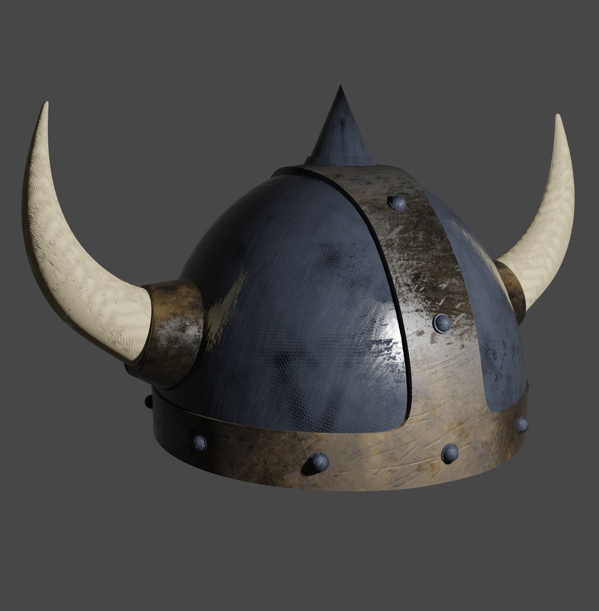 Warrior Helmet Low Poly Helmet Low-poly 3D model_7