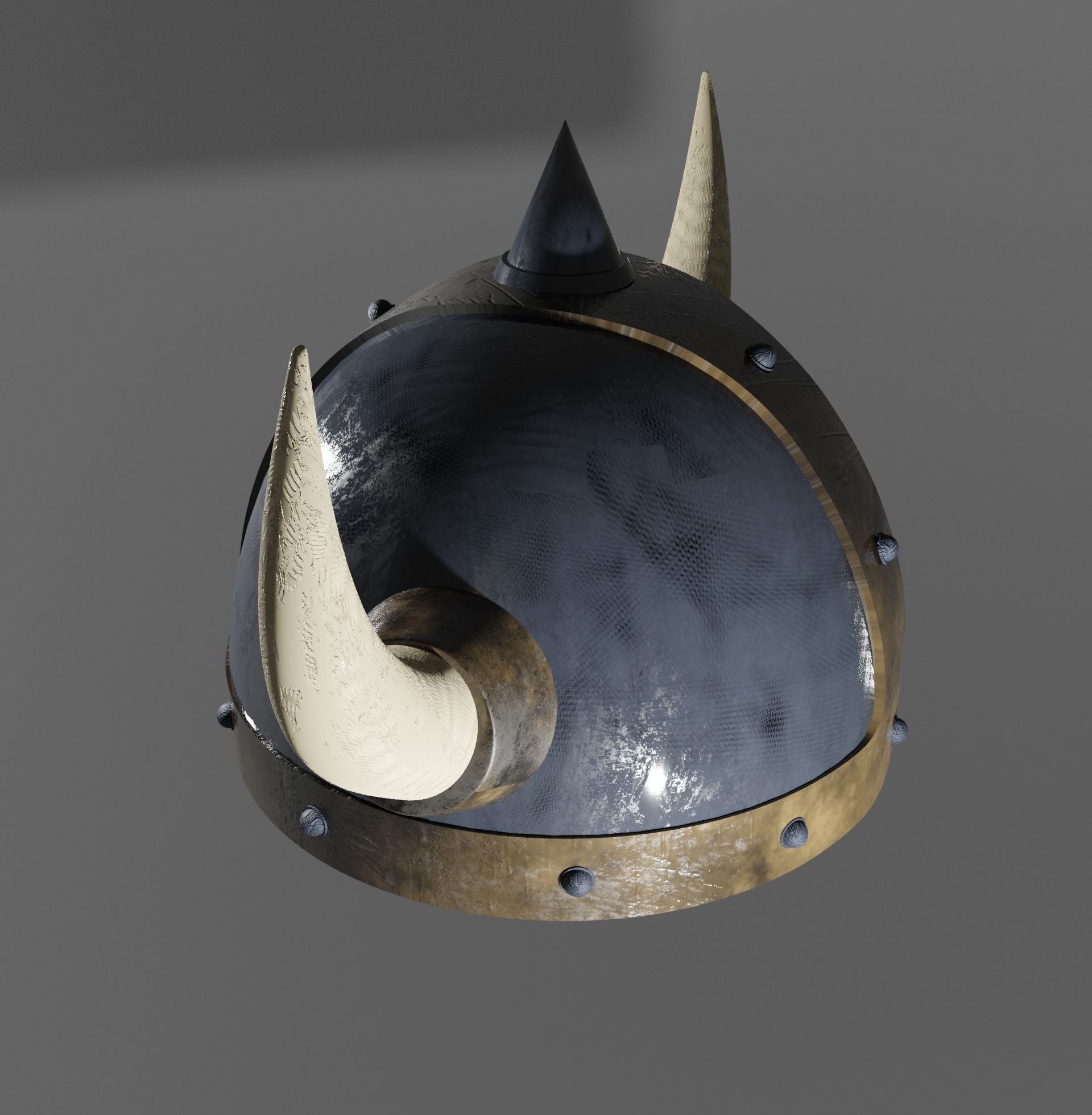 Warrior Helmet Low Poly Helmet Low-poly 3D model_8