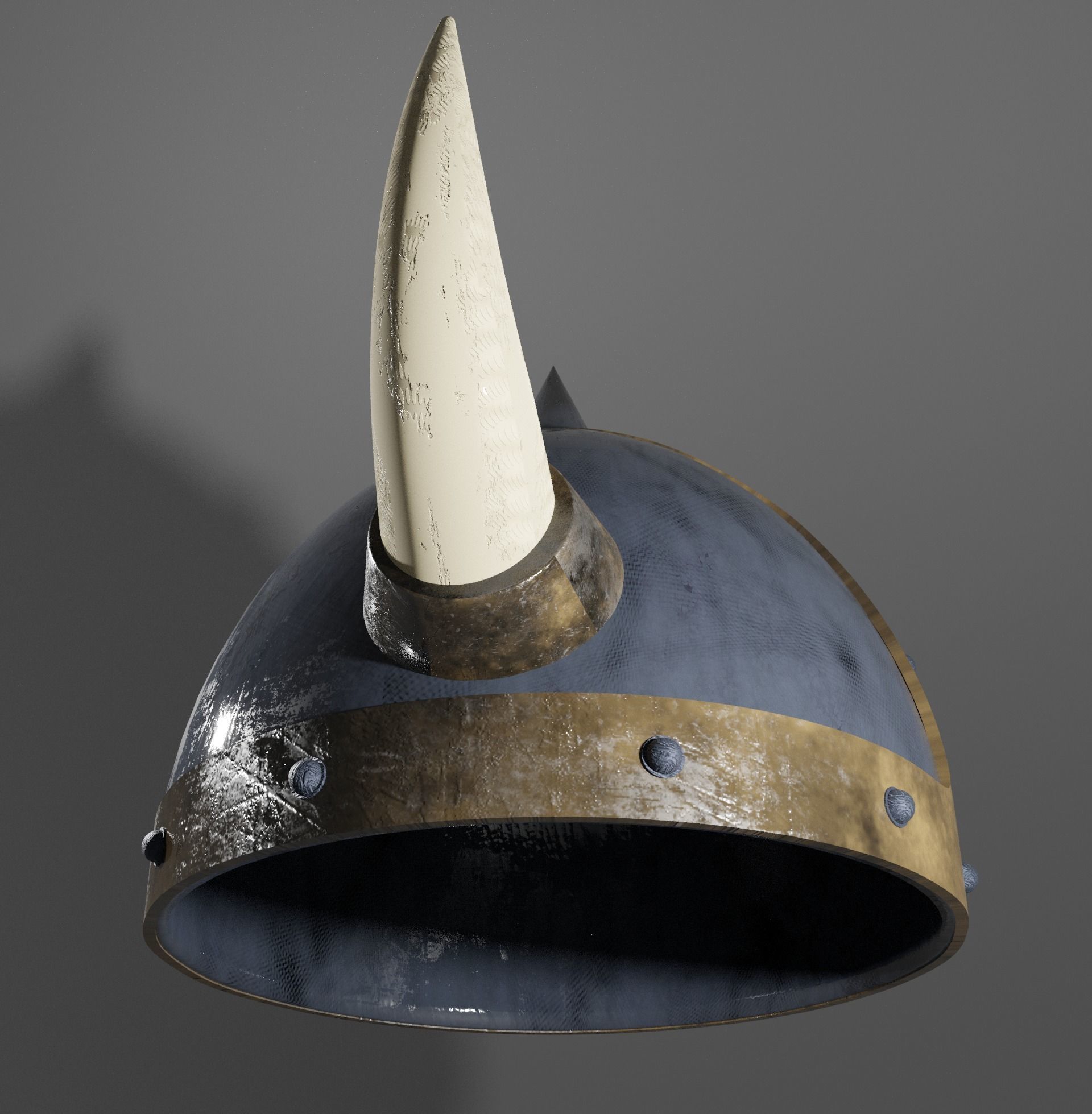 Warrior Helmet Low Poly Helmet Low-poly 3D model_6