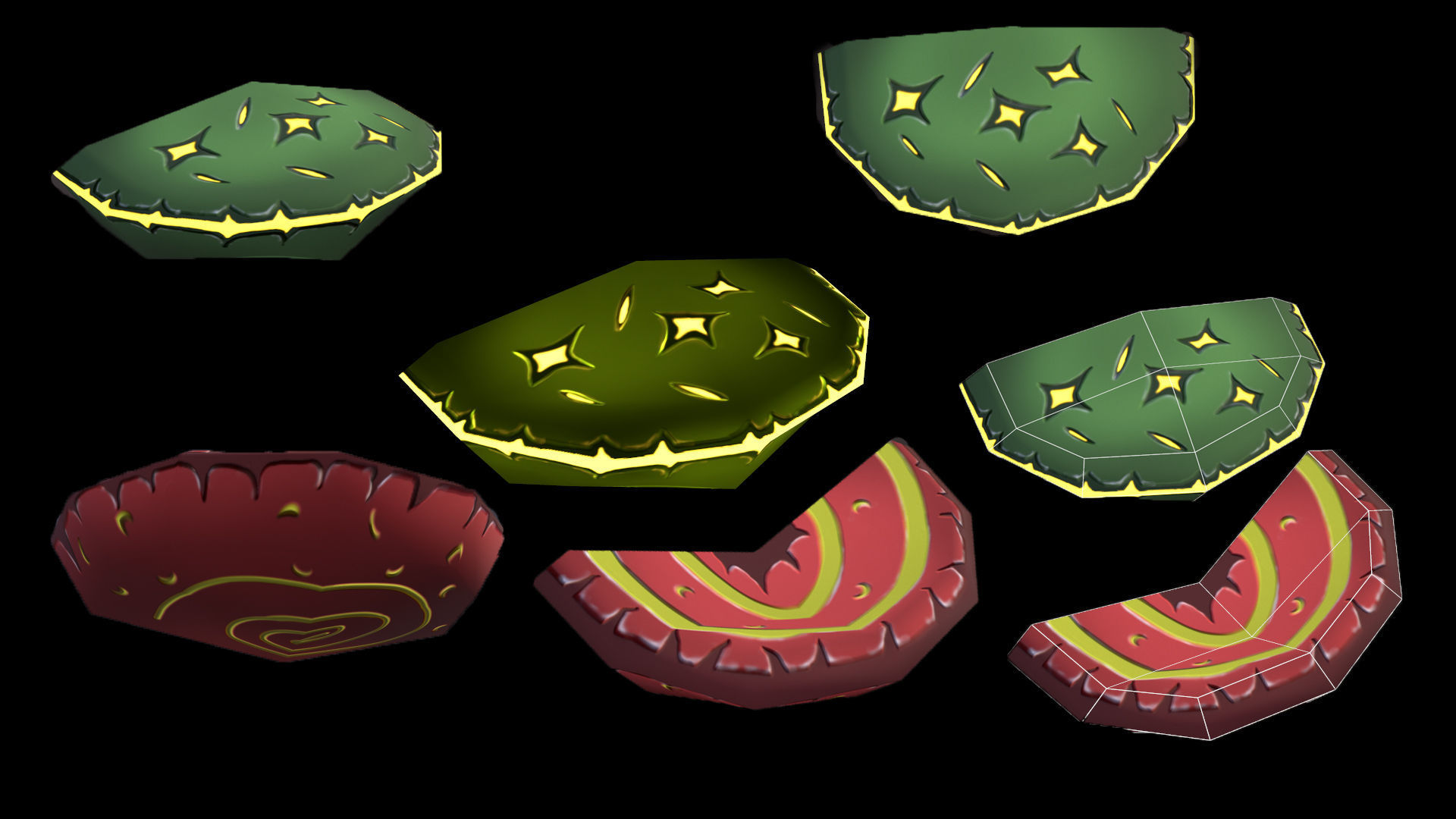 Fantasy Mushrooms Low-poly 3D model_16