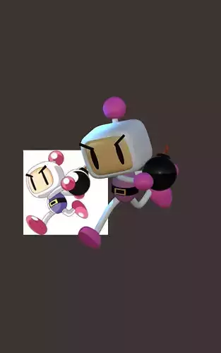 Bomberman robot 3D print model