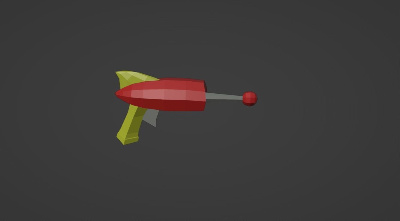 Sci-Fi Gun Low Poly Low-poly 3D model_10