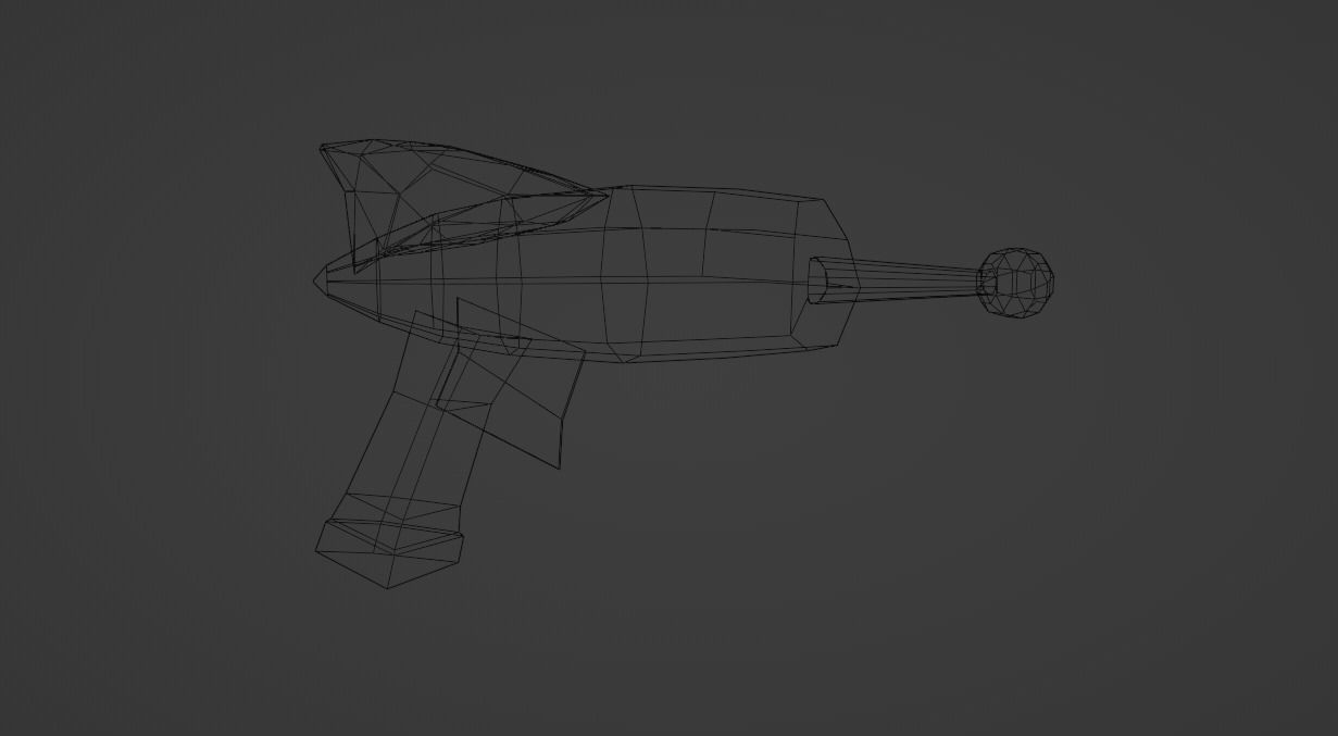 Sci-Fi Gun Low Poly Low-poly 3D model_8