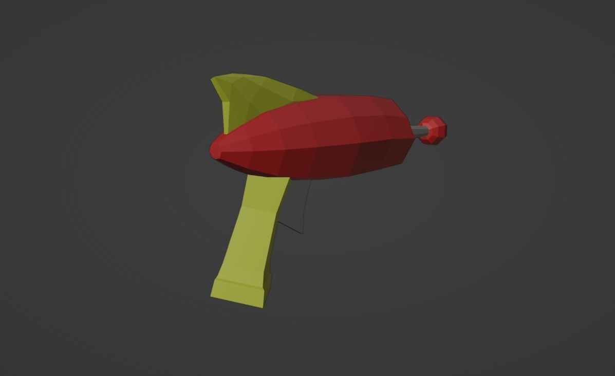 Sci-Fi Gun Low Poly Low-poly 3D model_6