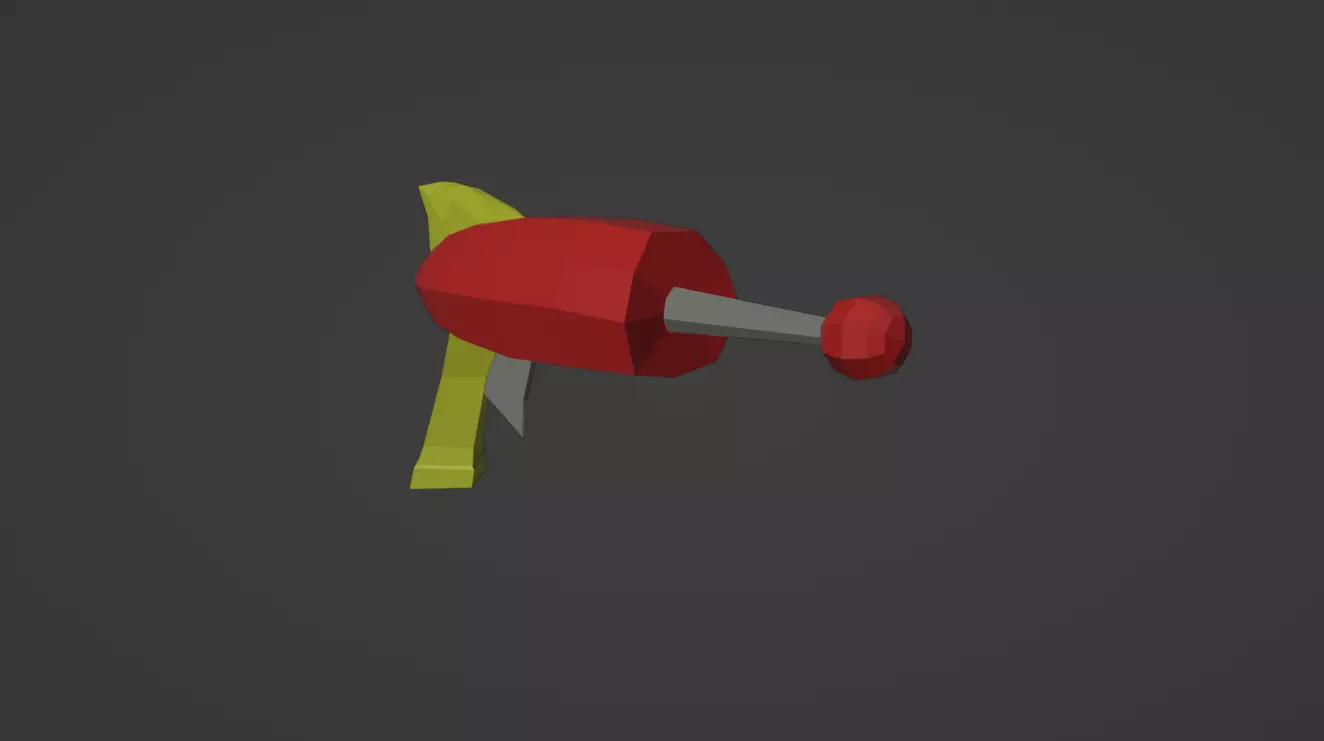Sci-Fi Gun Low Poly Low-poly 3D model_0