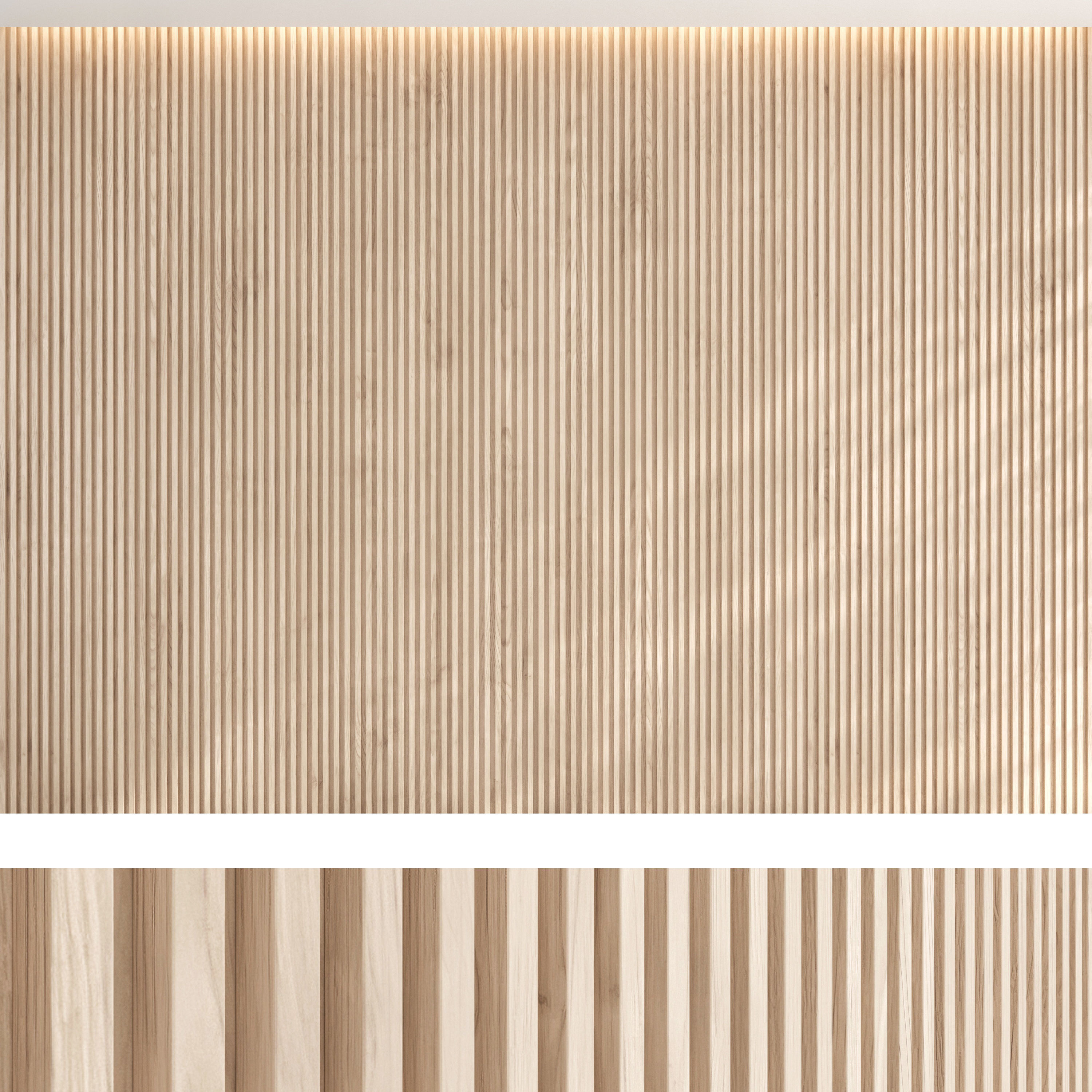 Wood panel set v02 3D model_2