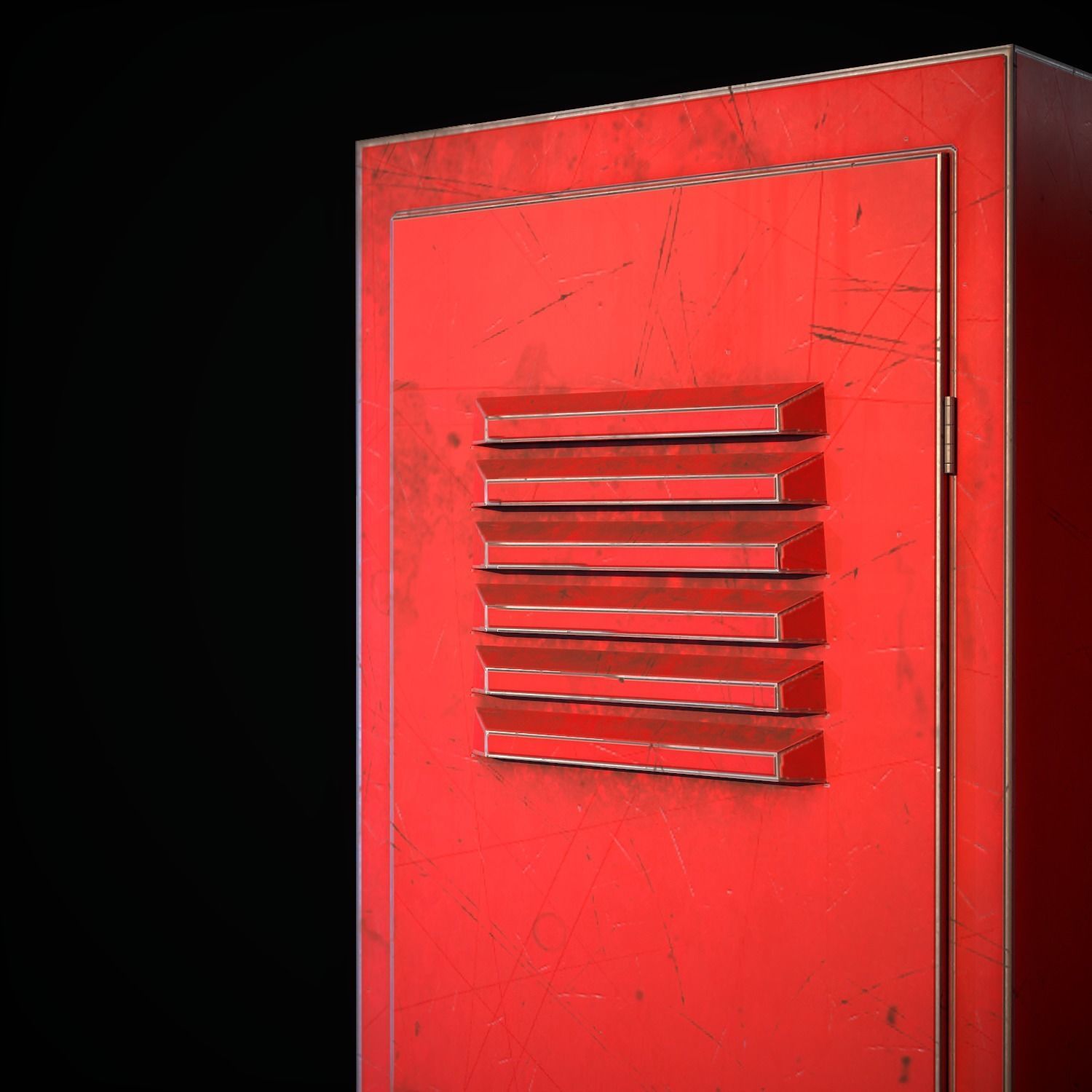 Old School Lockers  Low-poly 3D model_8