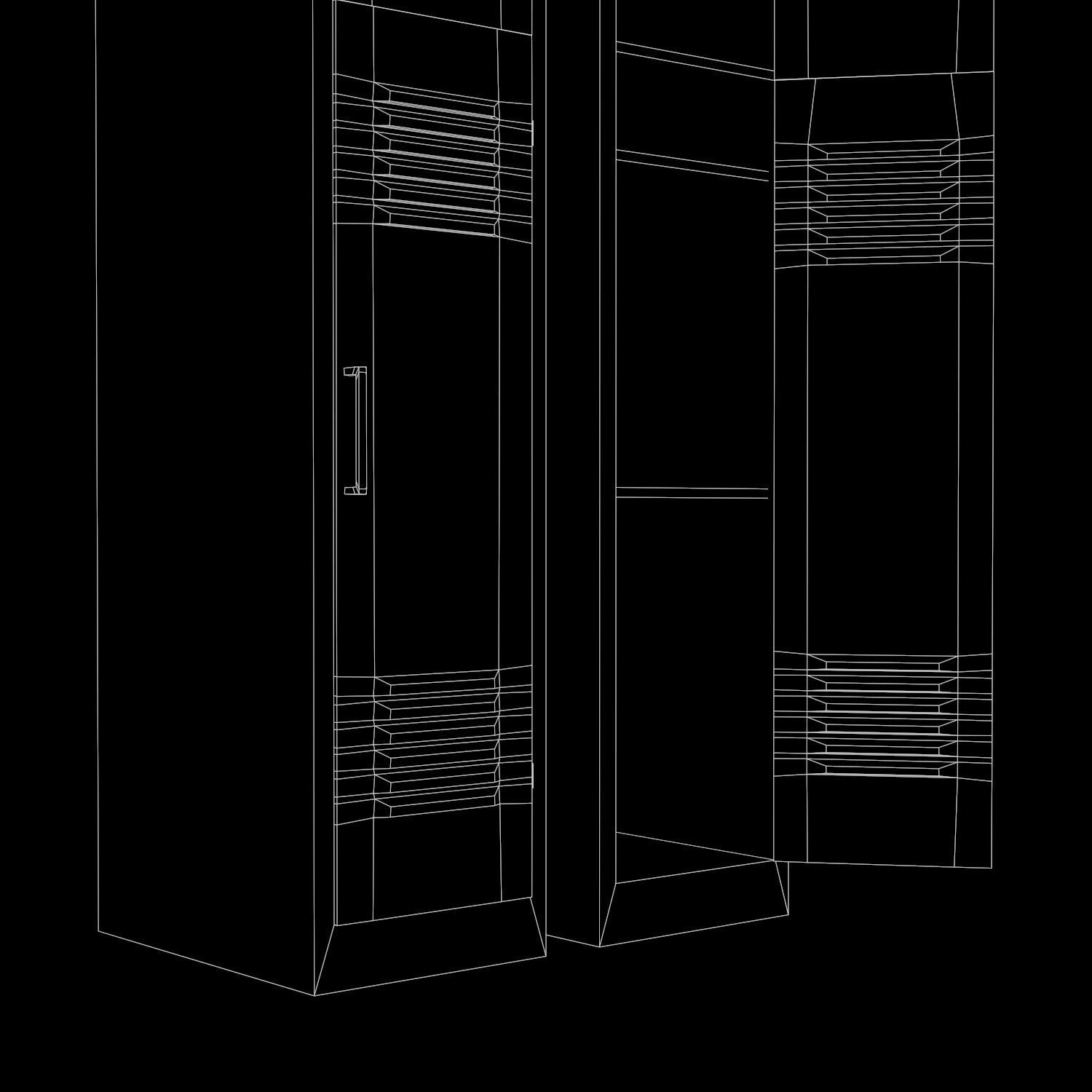 Old School Lockers  Low-poly 3D model_25