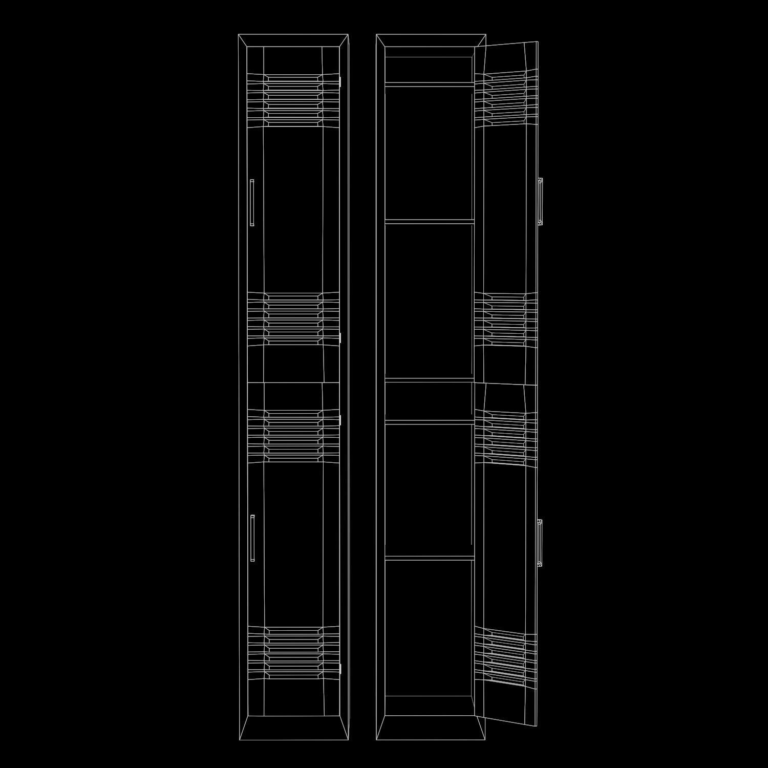 Old School Lockers  Low-poly 3D model_26