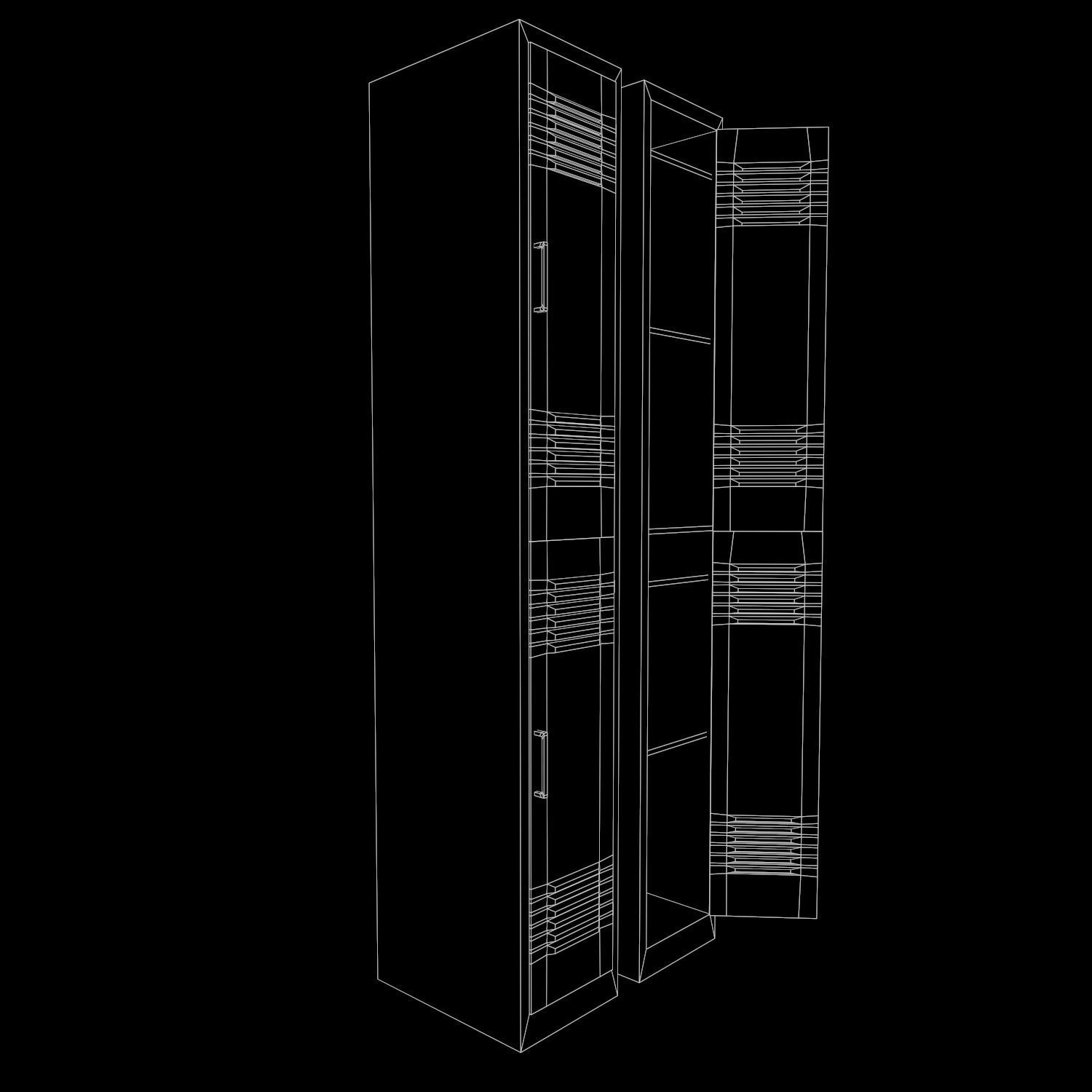 Old School Lockers  Low-poly 3D model_24