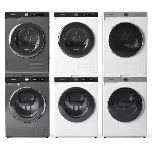 Washing machine and dryer Samsung 3D model