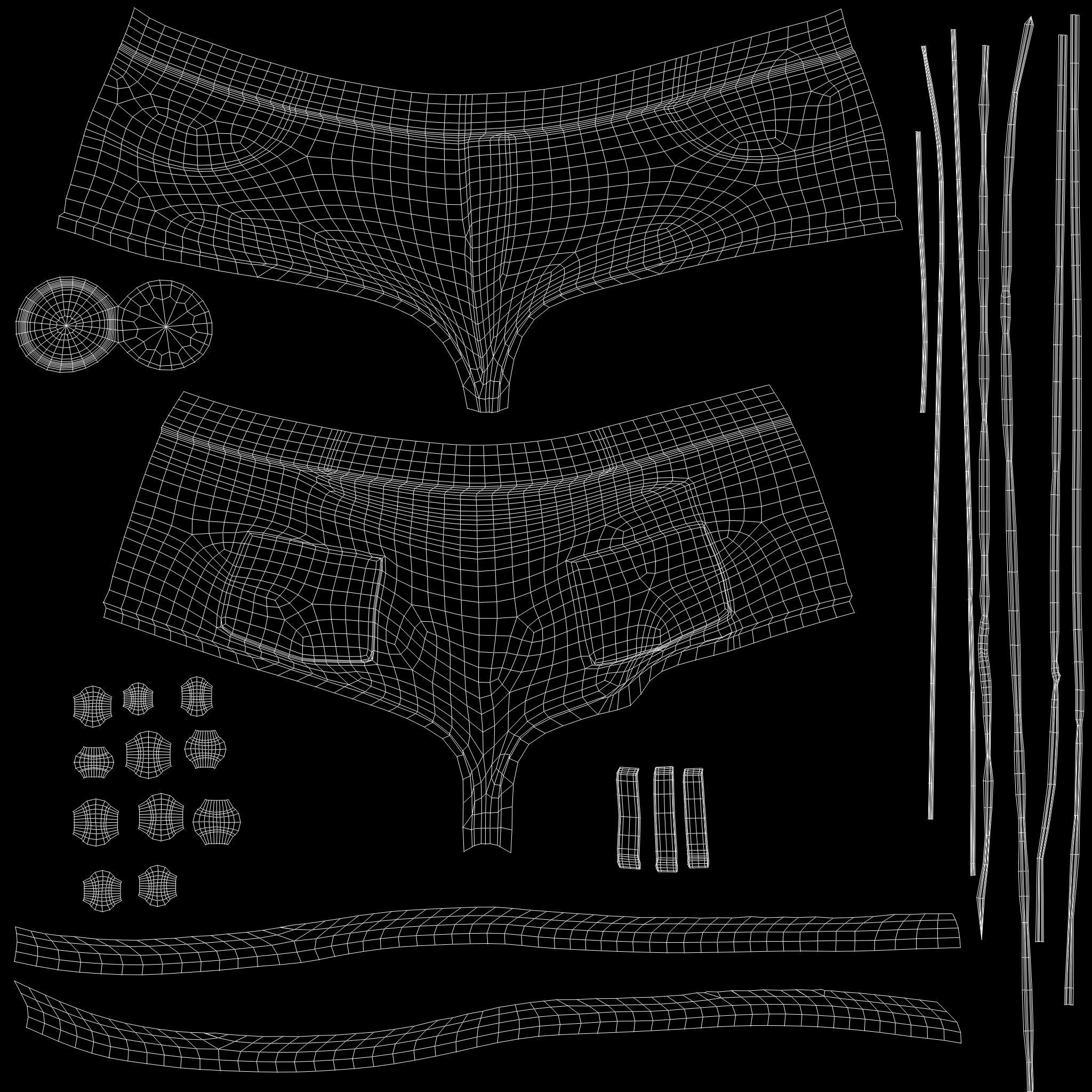 Mini Shorts With Cords Belt Low-poly 3D model_13