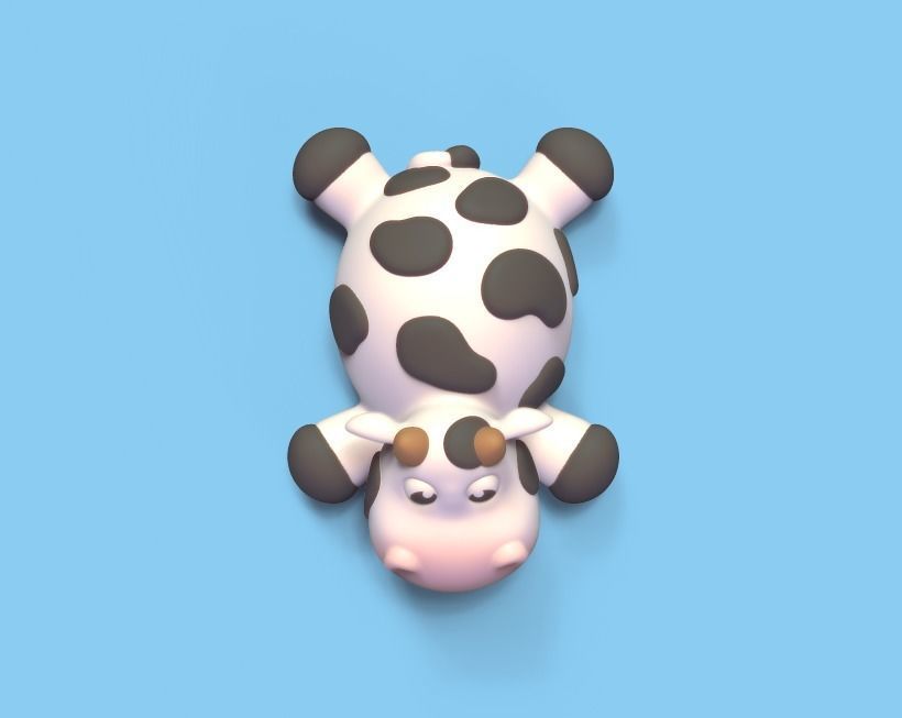 Lying Cow 3D print model_3