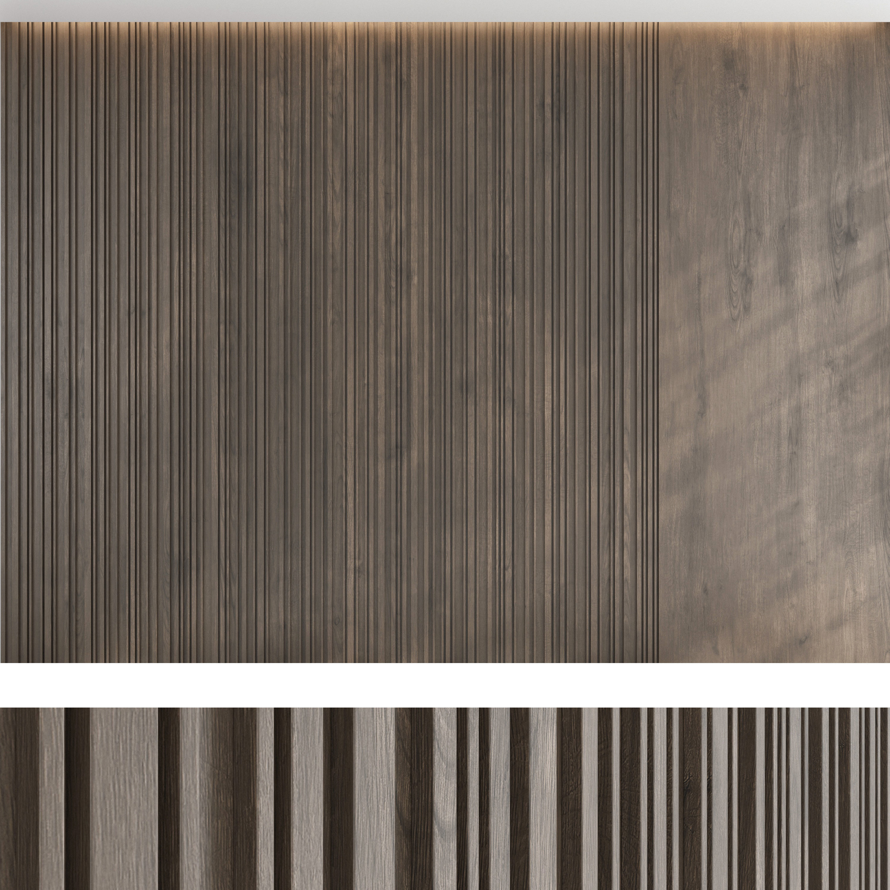 Wood panel set v03 3D model_2