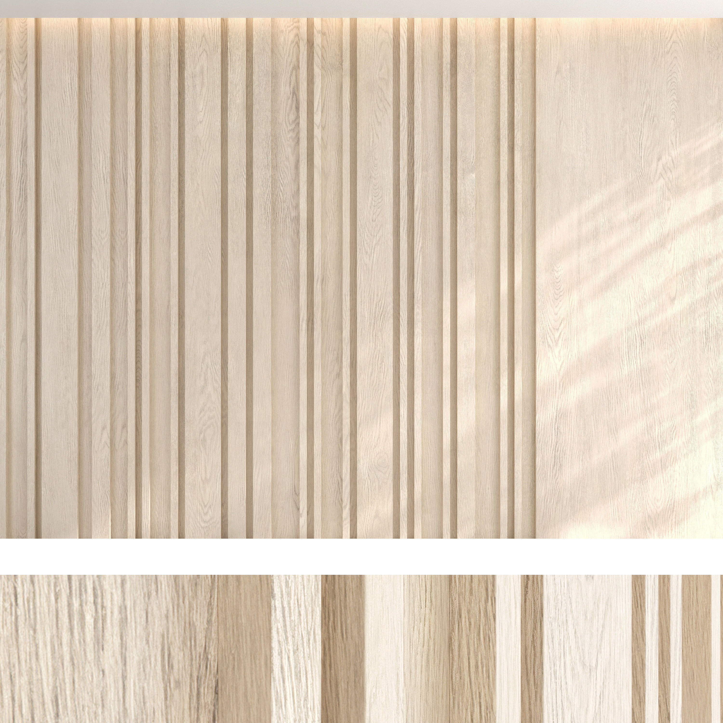 Wood panel set v03 3D model_4