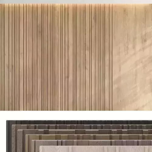 Wood panel set v03 3D model