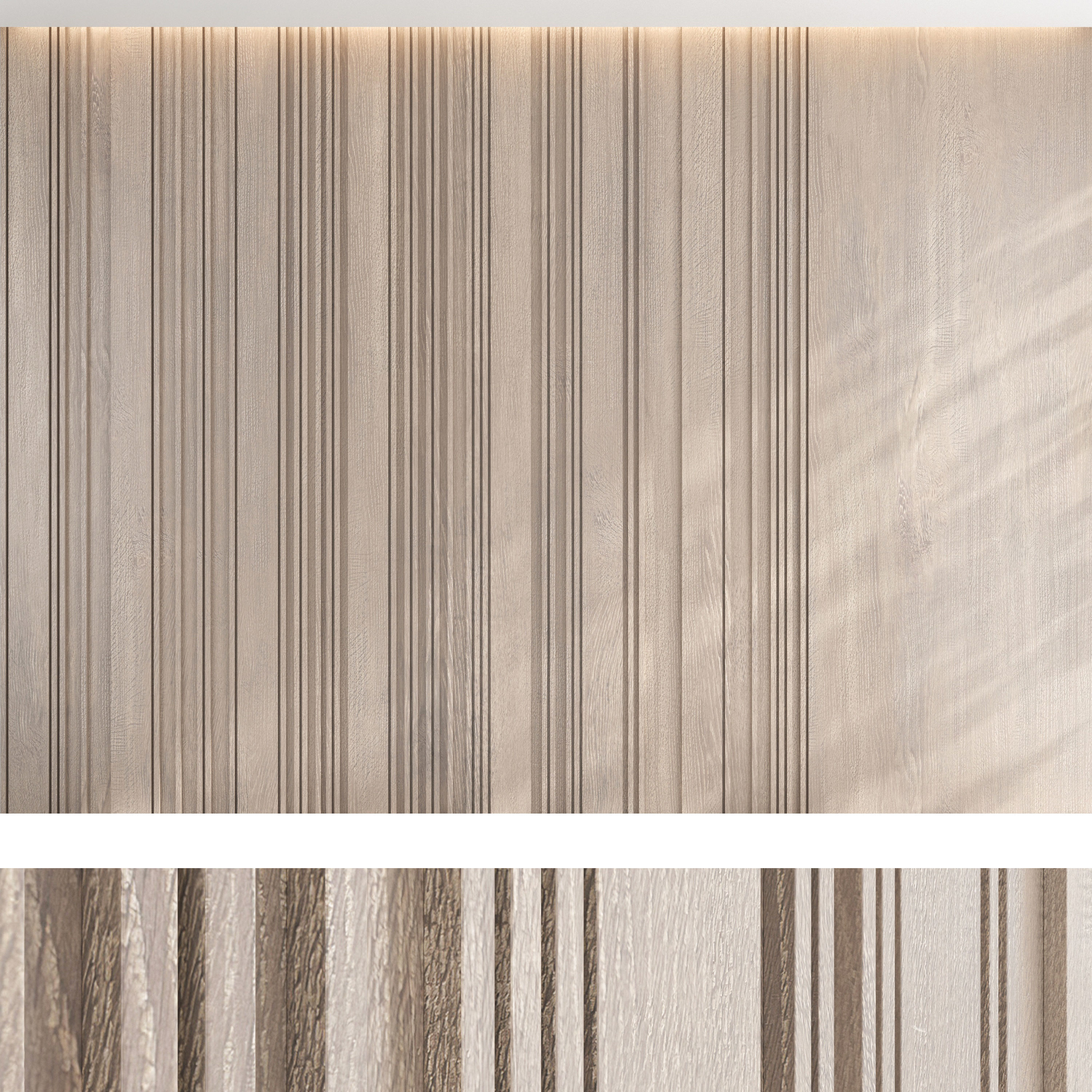 Wood panel set v03 3D model_5