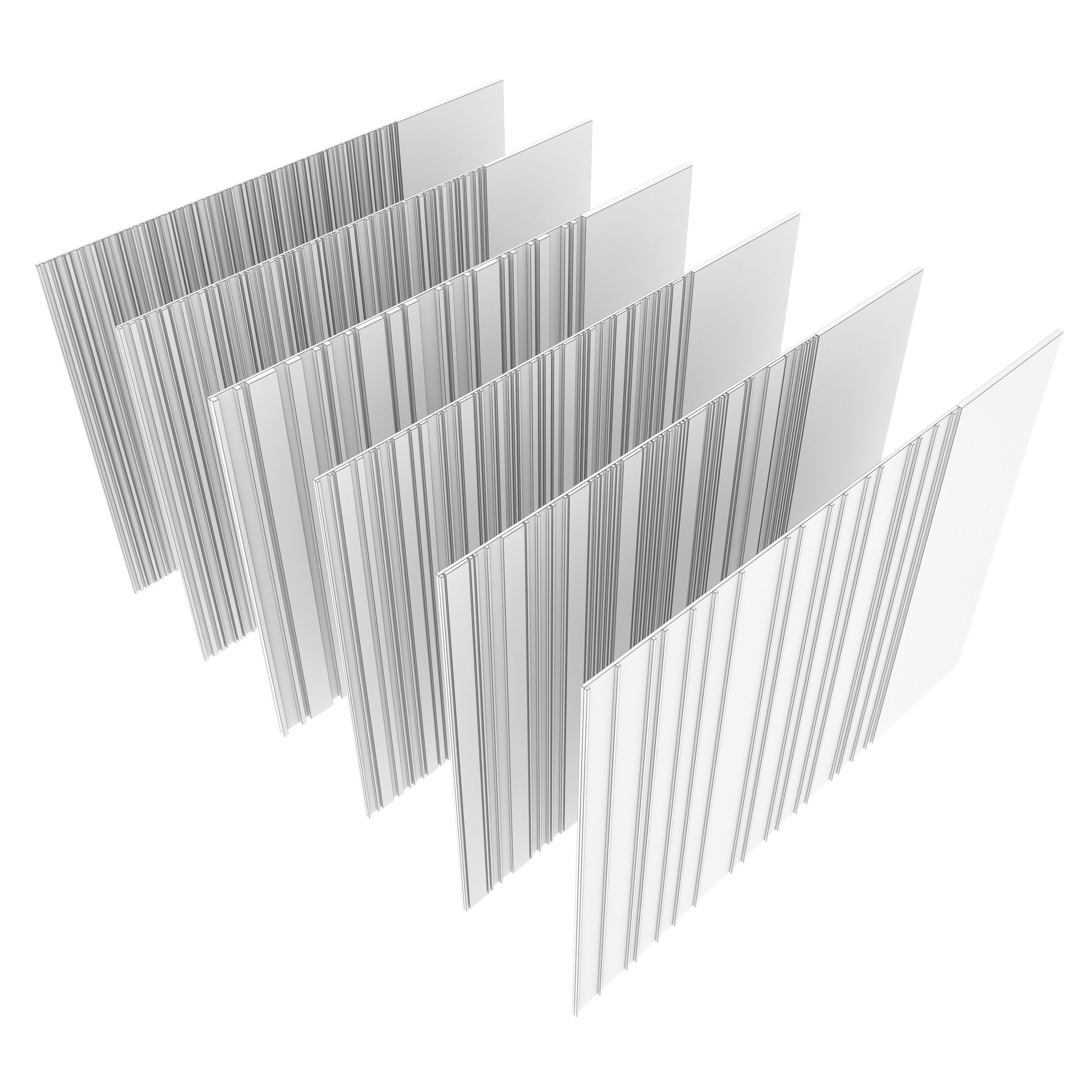 Wood panel set v03 3D model_6