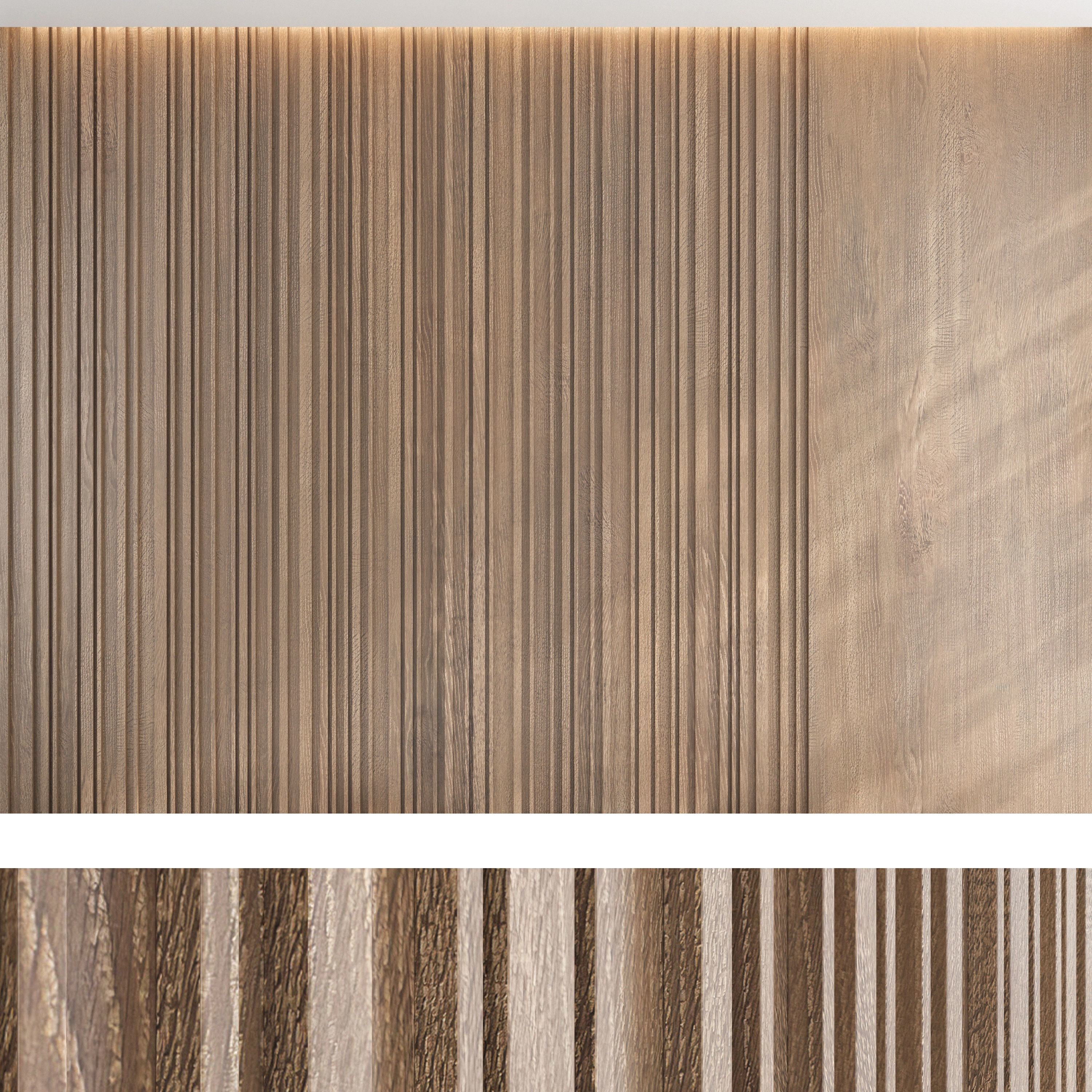Wood panel set v03 3D model_3