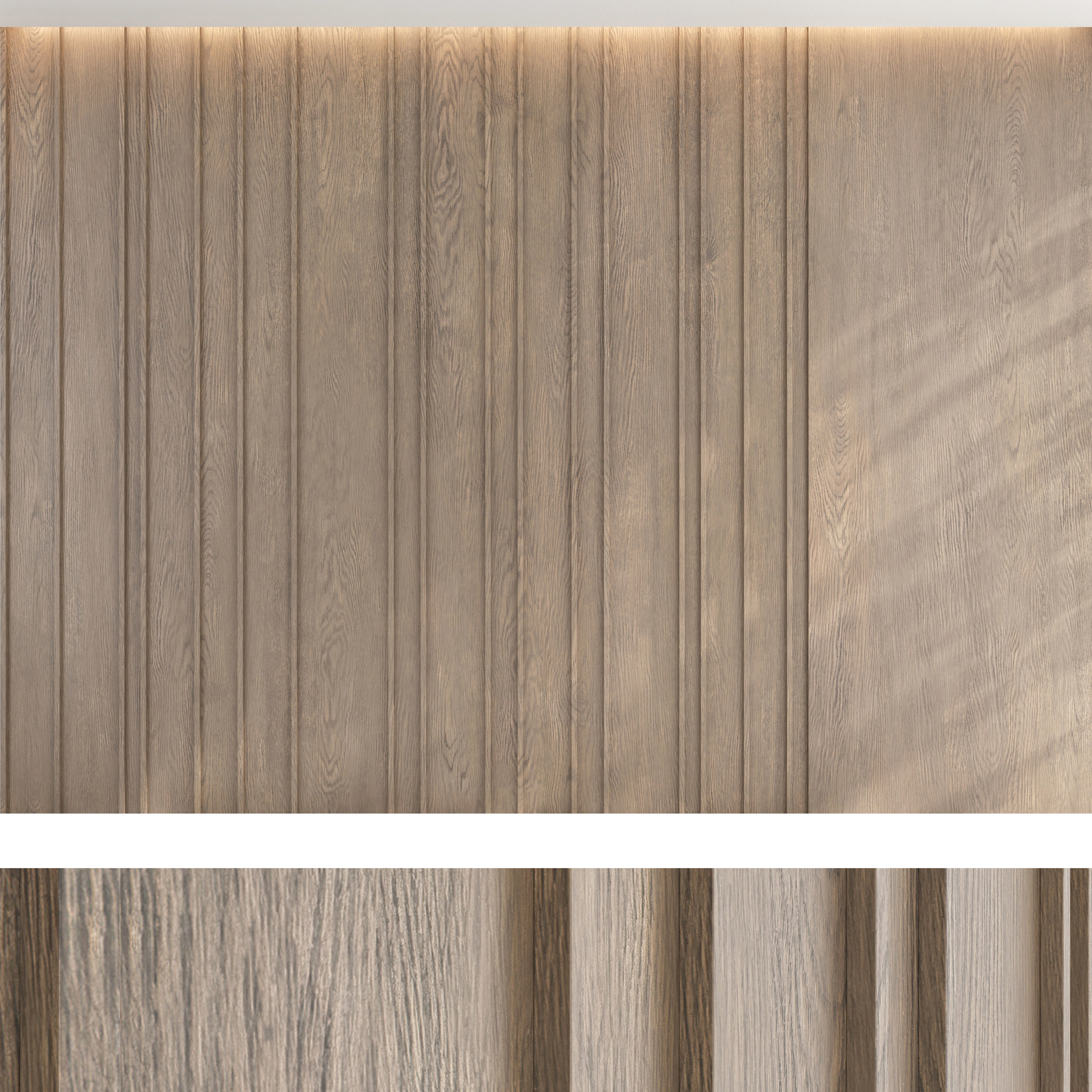 Wood panel set v03 3D model_1