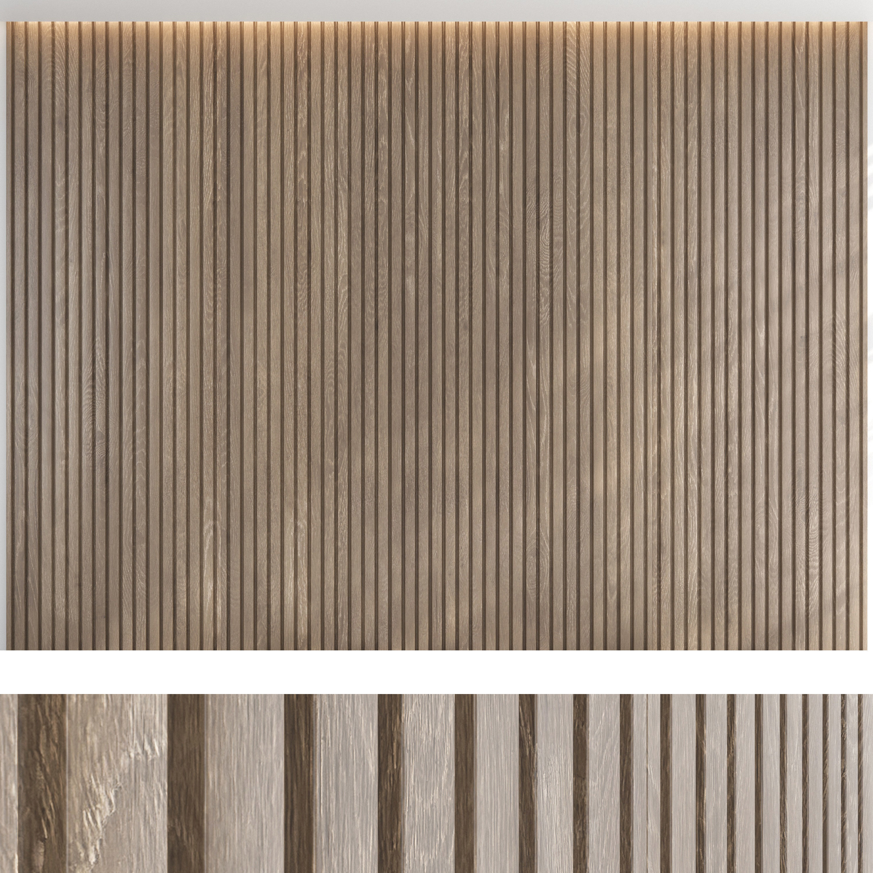 Wood panel set v04 3D model_4